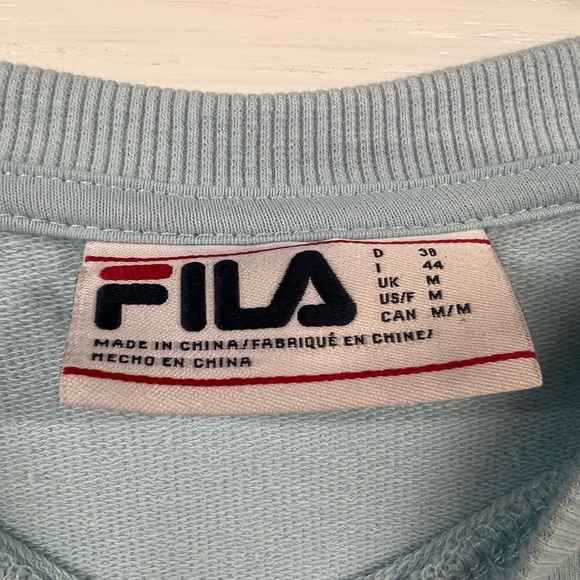 Fila | Baby Blue French Terry Crewneck - Picture 4 of 7